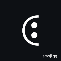 Left Half Circle With Two Dots Symbol