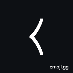 Left-Pointing Curved Angle Bracket Symbol