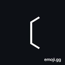 Left Tortoise Shell Bracket Symbol