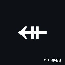 Leftwards Arrow with Double Vertical Stroke Symbol