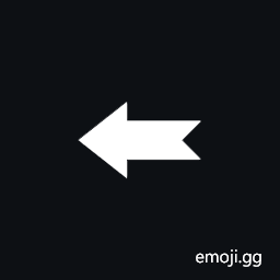 Leftwards Arrow with Notched Tail Symbol