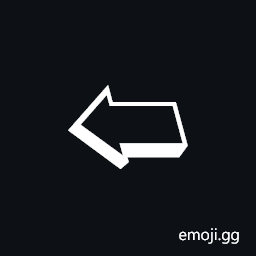 Leftwards Back-Tilted Shadowed White Arrow Symbol