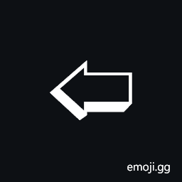 Leftwards Bottom-Shaded White Arrow Symbol