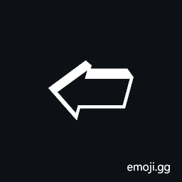 Leftwards Front-Tilted Shadowed White Arrow Symbol