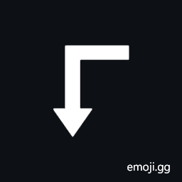 Leftwards Triangle-Headed Arrow with Long Tip Downwards Symbol