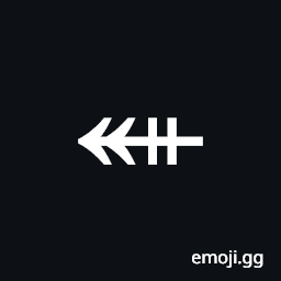 Leftwards Two-Headed Arrow with Double Vertical Stroke Symbol