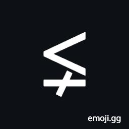 Less-Than and Single-Line Not Equal To Symbol