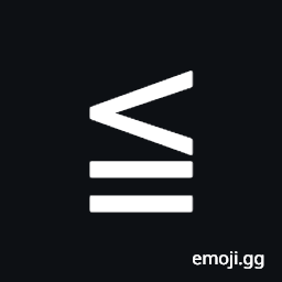 Less-Than Over Equal To Symbol