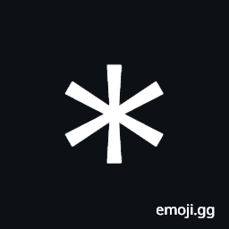 Light Six Spoked Asterisk Symbol