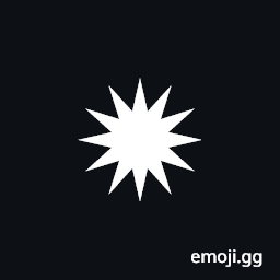 Light Twelve Pointed Black Star Symbol