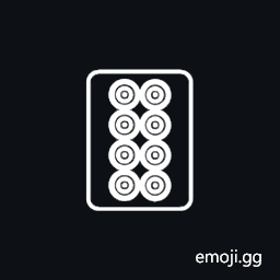 Mahjong Tile Eight of Circles Symbol