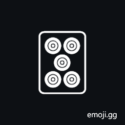 Mahjong Tile Five of Circles Symbol