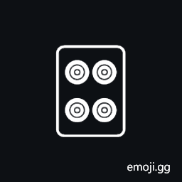 Mahjong Tile Four of Circles Symbol