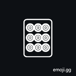 Mahjong Tile Nine of Circles Symbol