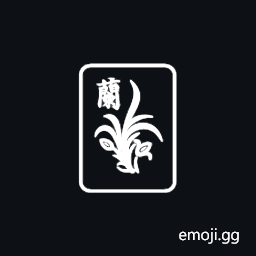 Mahjong Tile Orchid Symbol