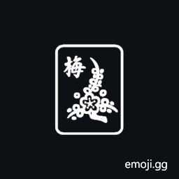 Mahjong Tile Plum Symbol