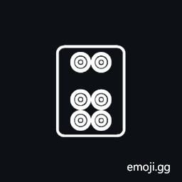 Mahjong Tile Six of Circles Symbol