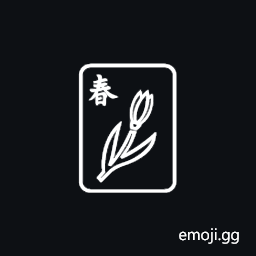 Mahjong Tile Spring Symbol
