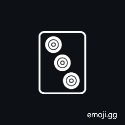 Mahjong Tile Three of Circles Symbol