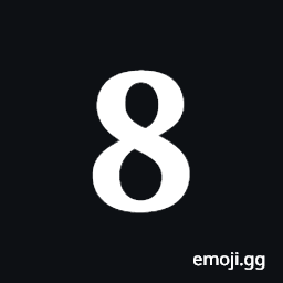 Mathematical Bold Digit Eight Symbol
