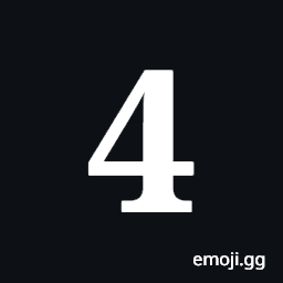 Mathematical Bold Digit Four Symbol