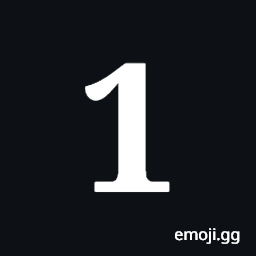 Mathematical Bold Digit One Symbol