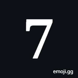 Mathematical Bold Digit Seven Symbol