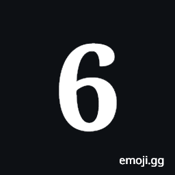 Mathematical Bold Digit Six Symbol