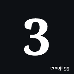 Mathematical Bold Digit Three Symbol