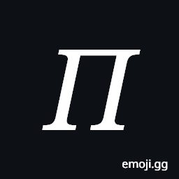 Mathematical Italic Capital Pi Symbol