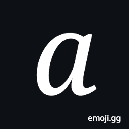 Mathematical Italic Small A Symbol