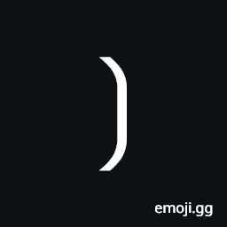 Mathematical Right Flattened Parenthesis Symbol