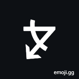 Measured Angle with Open Arm Ending In Arrow Pointing Down and Left Symbol