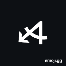 Measured Angle with Open Arm Ending In Arrow Pointing Left and Down Symbol