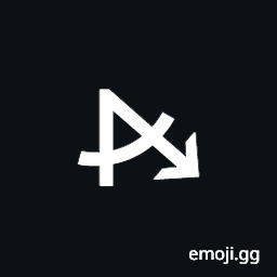 Measured Angle with Open Arm Ending In Arrow Pointing Right and Down Symbol