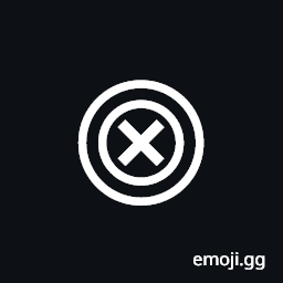 Multiplication Sign In Double Circle Symbol