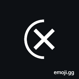 Multiplication Sign In Left Half Circle Symbol