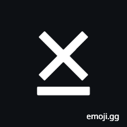 Multiplication Sign with Underbar Symbol
