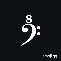 Musical Symbol F Clef Ottava Alta Symbol