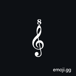 Musical Symbol G Clef Ottava Alta Symbol