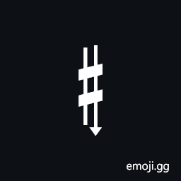 Musical Symbol Sharp Down Symbol