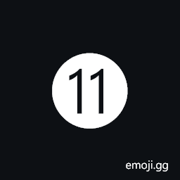 Negative Circled Number Eleven Symbol