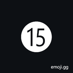 Negative Circled Number Fifteen Symbol