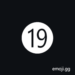 Negative Circled Number Nineteen Symbol