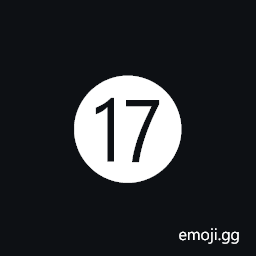 Negative Circled Number Seventeen Symbol