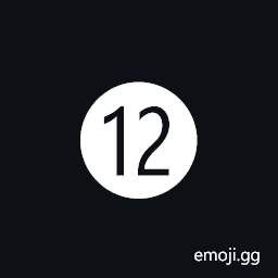 Negative Circled Number Twelve Symbol