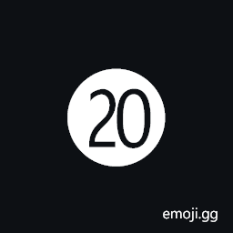 Negative Circled Number Twenty Symbol