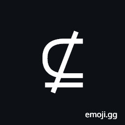 Neither a Subset of nor Equal To Symbol