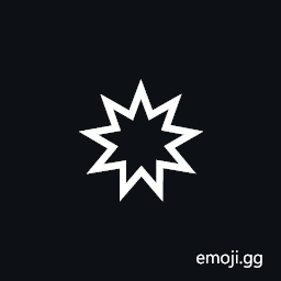 Nine Pointed White Star Symbol