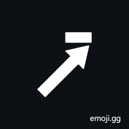 North East Triangle-Headed Arrow To Bar Symbol